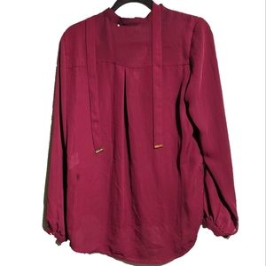 Michael Kors women  small red/burgundy blouse